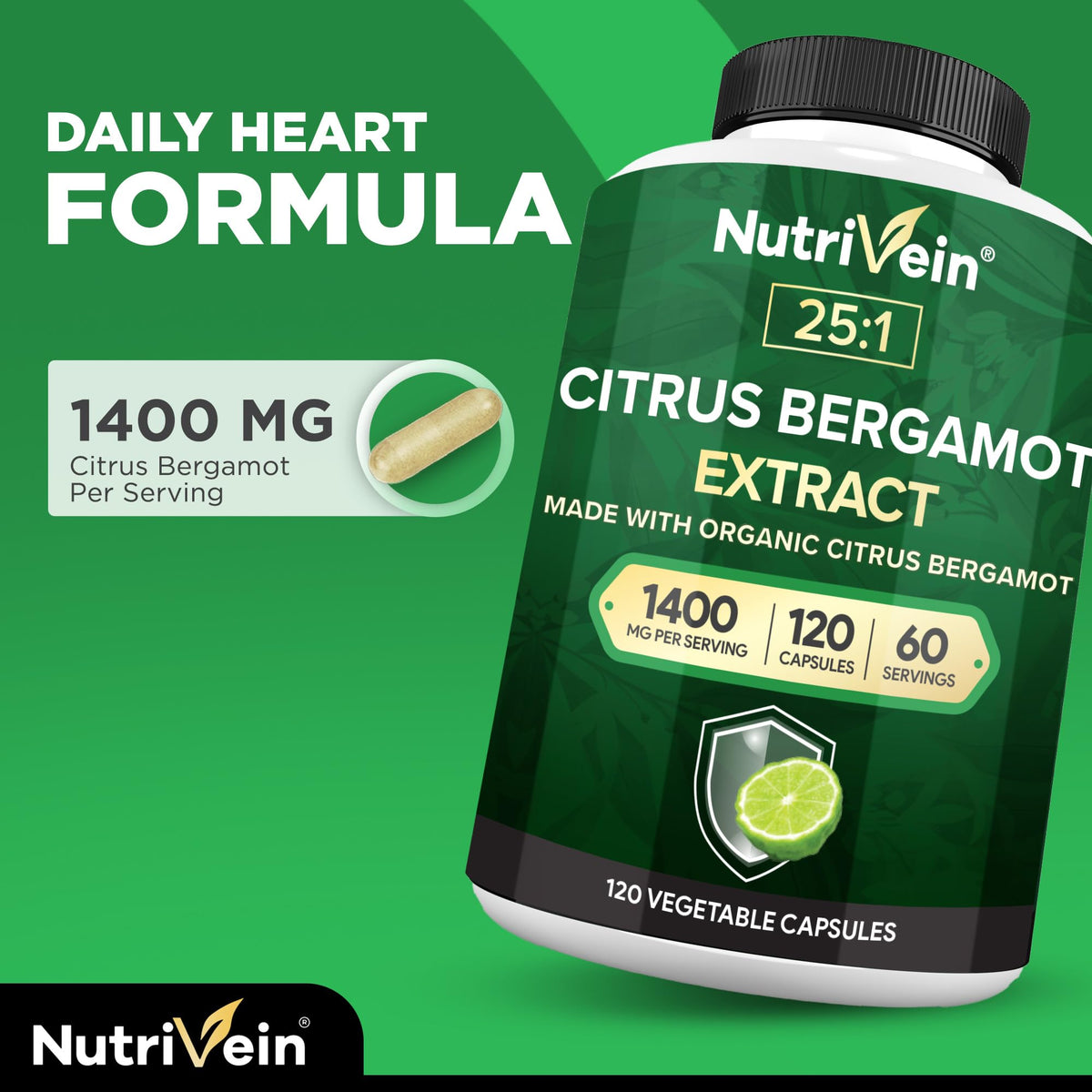 Nutrivein Complément Alimentaire Bergamote Italienne 1400mg côté