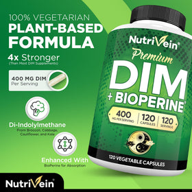 Nutrivein DIM 400 mg capsules montrant l'étiquette