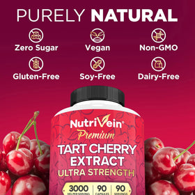 Nutrivein Extrait de Cerise Acide - Gélules sur un fond blanc