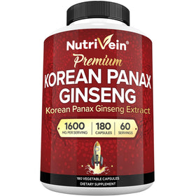 Nutrivein Ginseng Rouge Coréen 1600 mg capsule front view