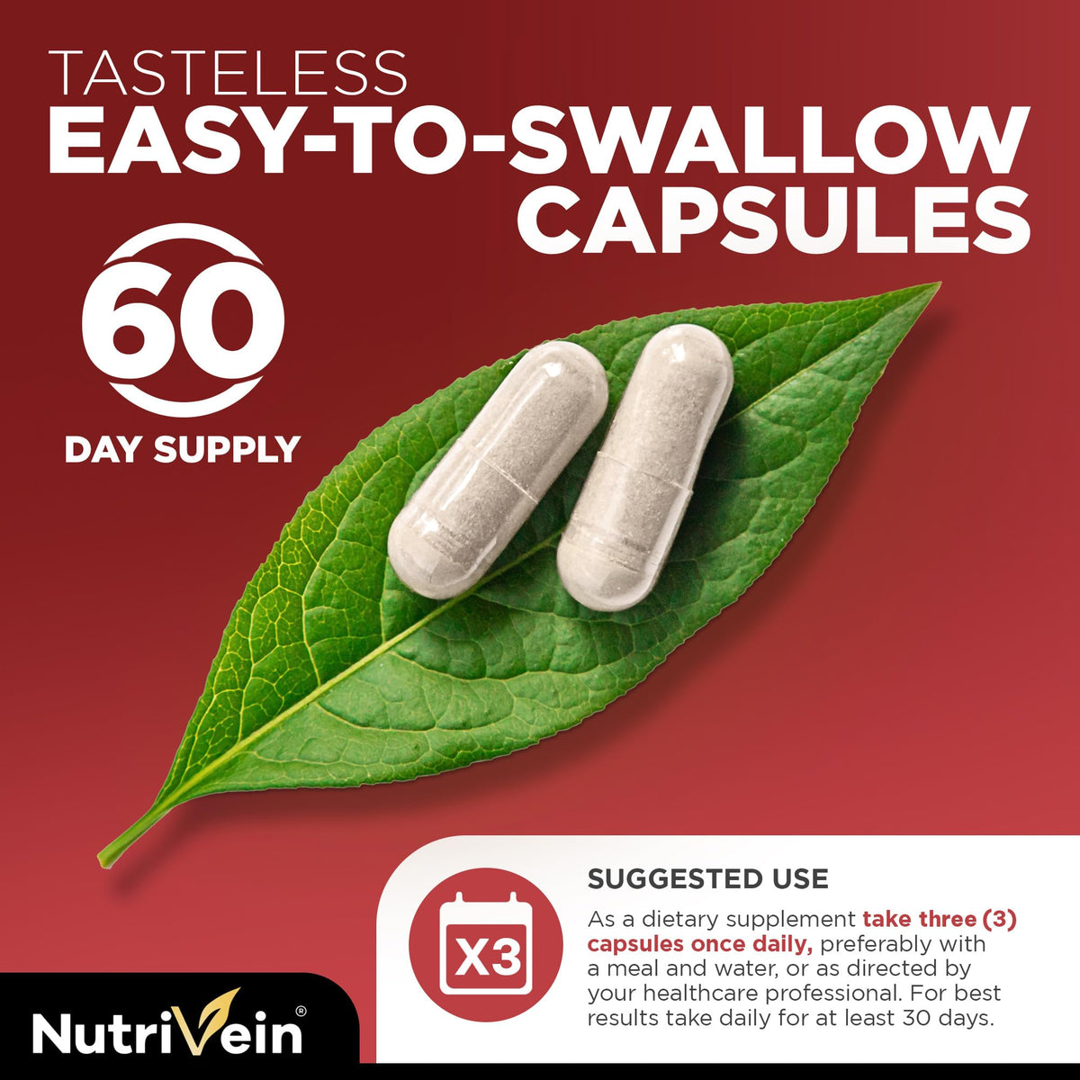 Nutrivein Ginseng Rouge Coréen capsule on a wooden table