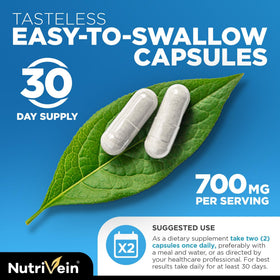 Nutrivein Liposomal Glutathione 700 mg - capsules en gros plan