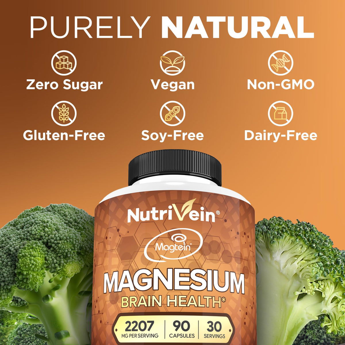Nutrivein Magnésium L-Thréonate sur fond neutre