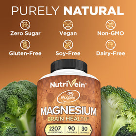 Nutrivein Magnésium L-Thréonate sur fond neutre