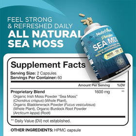 Nutrivein Mousse de Mer 1600 mg capsules ouvertes