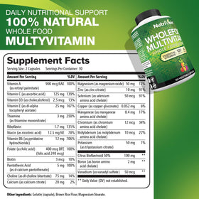 Nutrivein Multivitamines Végétales ingrédients naturels