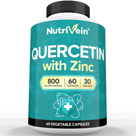 Nutrivein Quercetine avec Zinc 120 capsules, vue de face