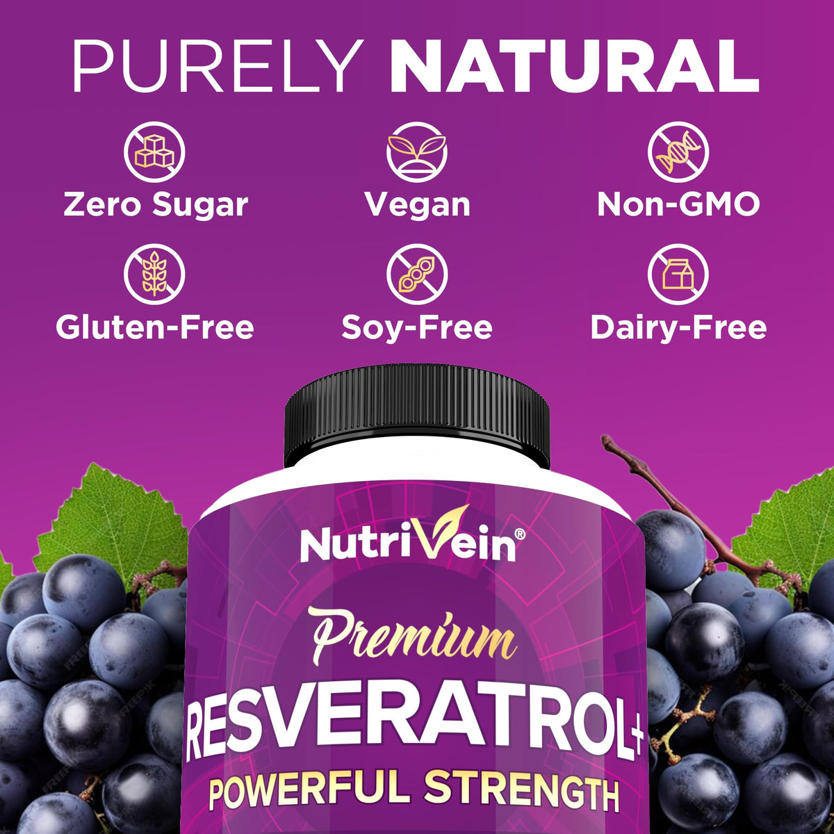 Nutrivein Resvératrol 1450 mg packaging vue de côté