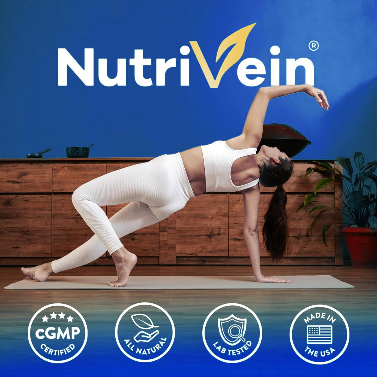 Nutrivein Resvératrol NAD+ 1200 mg avec une cuillère