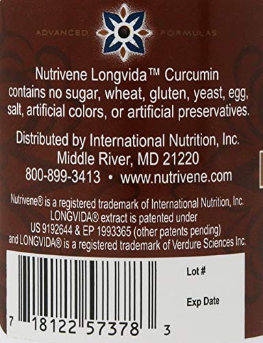 Nutrivene Curcumin Longvida™ 500 mg 60 Capsules - contenu des capsules