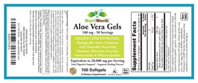 NutriWorth Aloe Vera, capsules bio sur fond blanc