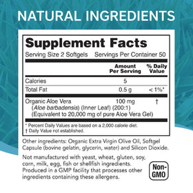 NutriWorth Aloe Vera capsules sur une table