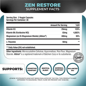 Nutrology Zen Restore 400mg Magnésium Malate - capsules