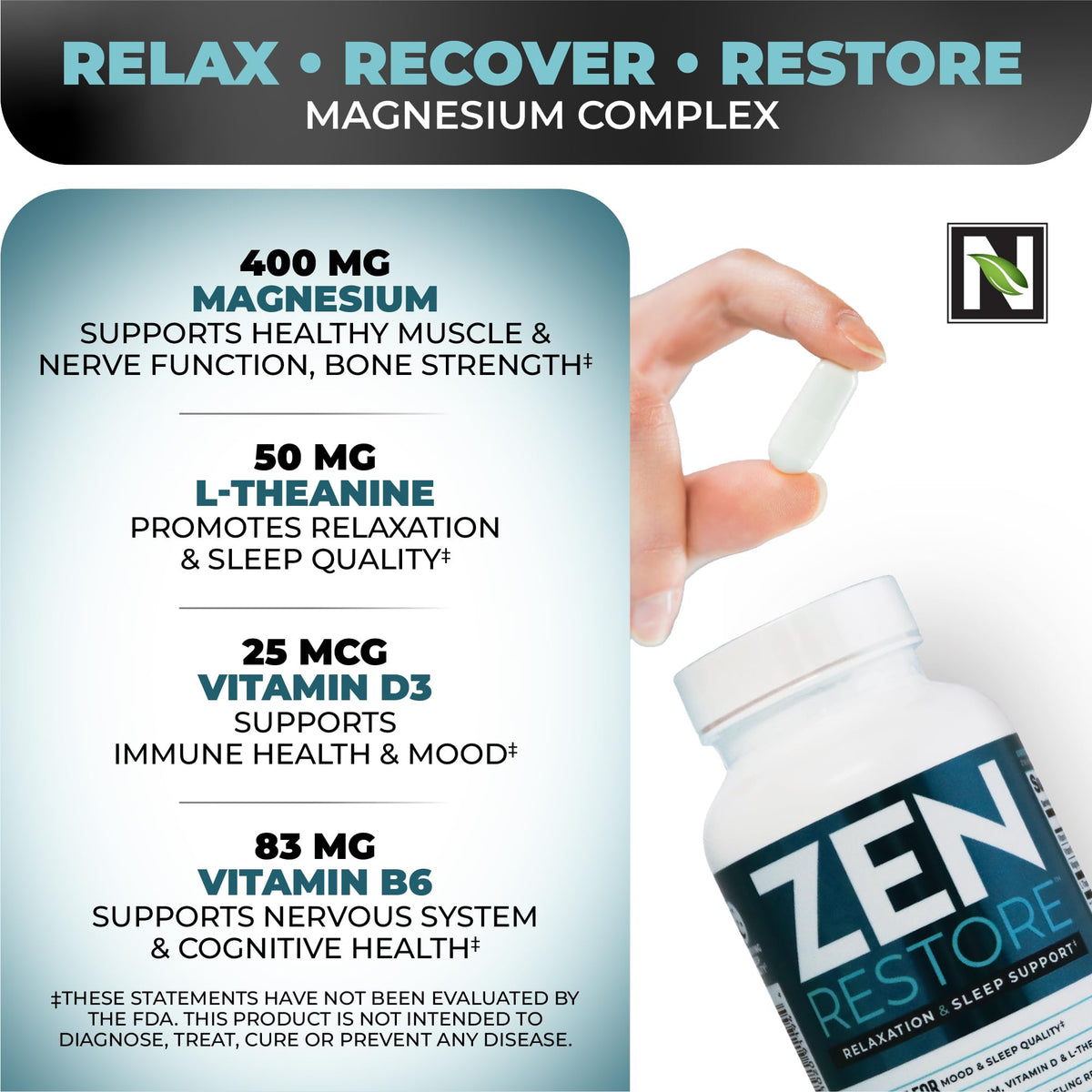 Nutrology Zen Restore 400mg Magnésium Malate - dosage recommandé