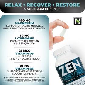 Nutrology Zen Restore 400mg Magnésium Malate - dosage recommandé