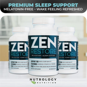 Nutrology Zen Restore 400mg Magnésium Malate - vue arrière de la boîte