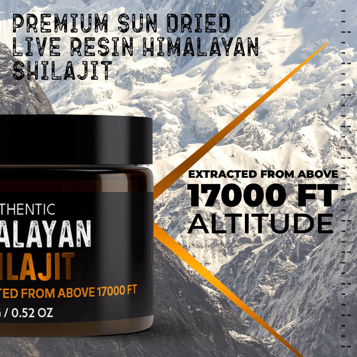 NutroTonic Shilajit A+ 91g dans une cuillère