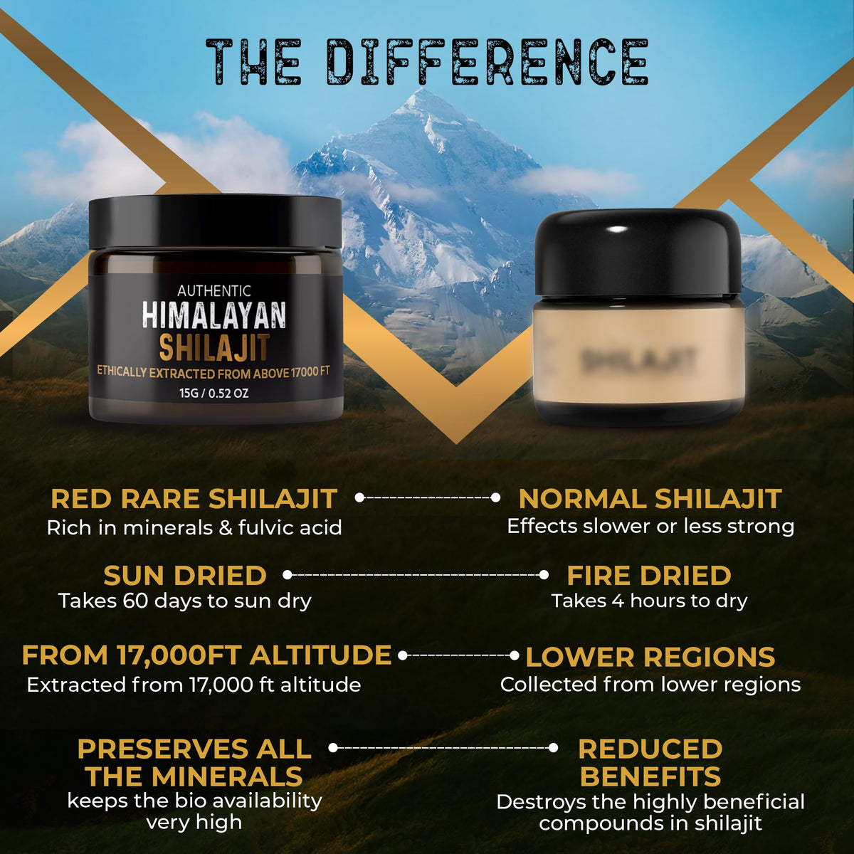 NutroTonic Shilajit A+ 91g résine à l'intérieur du pot