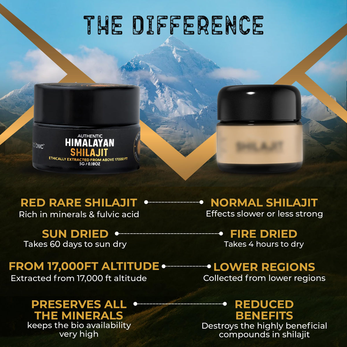 NutroTonic Shilajit Rouge A+ 68g texture de la résine
