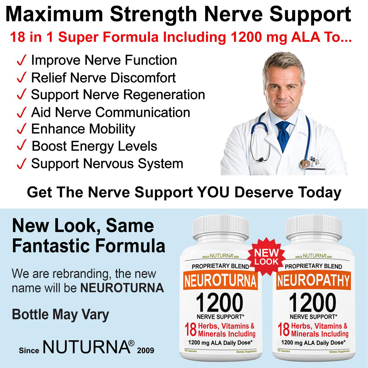 Nuturna Complément Alimentaire Alpha Lipoïque 1200 mg avec ingrédients naturels
