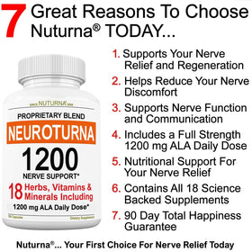 Nuturna Complément Alimentaire Alpha Lipoïque 1200 mg vue latérale de l'emballage