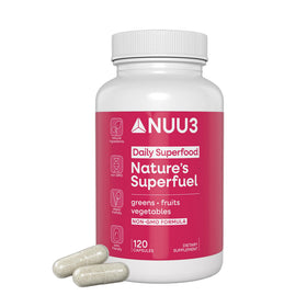 NUU3 Nature's Superfuel 120 capsules de fruits et légumes, vue de face