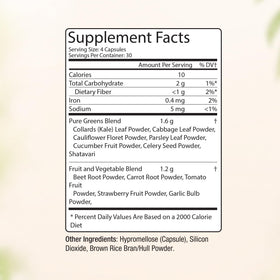 NUU3 Nature's Superfuel, capsules avec étiquette et ingrédients visibles