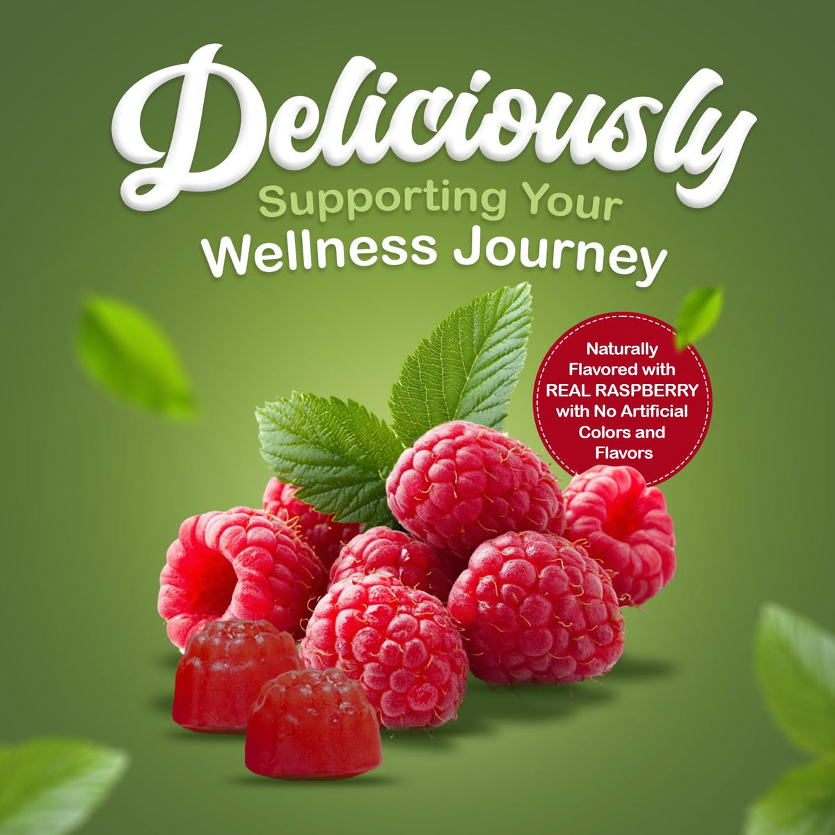 NuVa Gummies Multivitamines Adultes 60 Comprimés Framboise, présentation sur une table