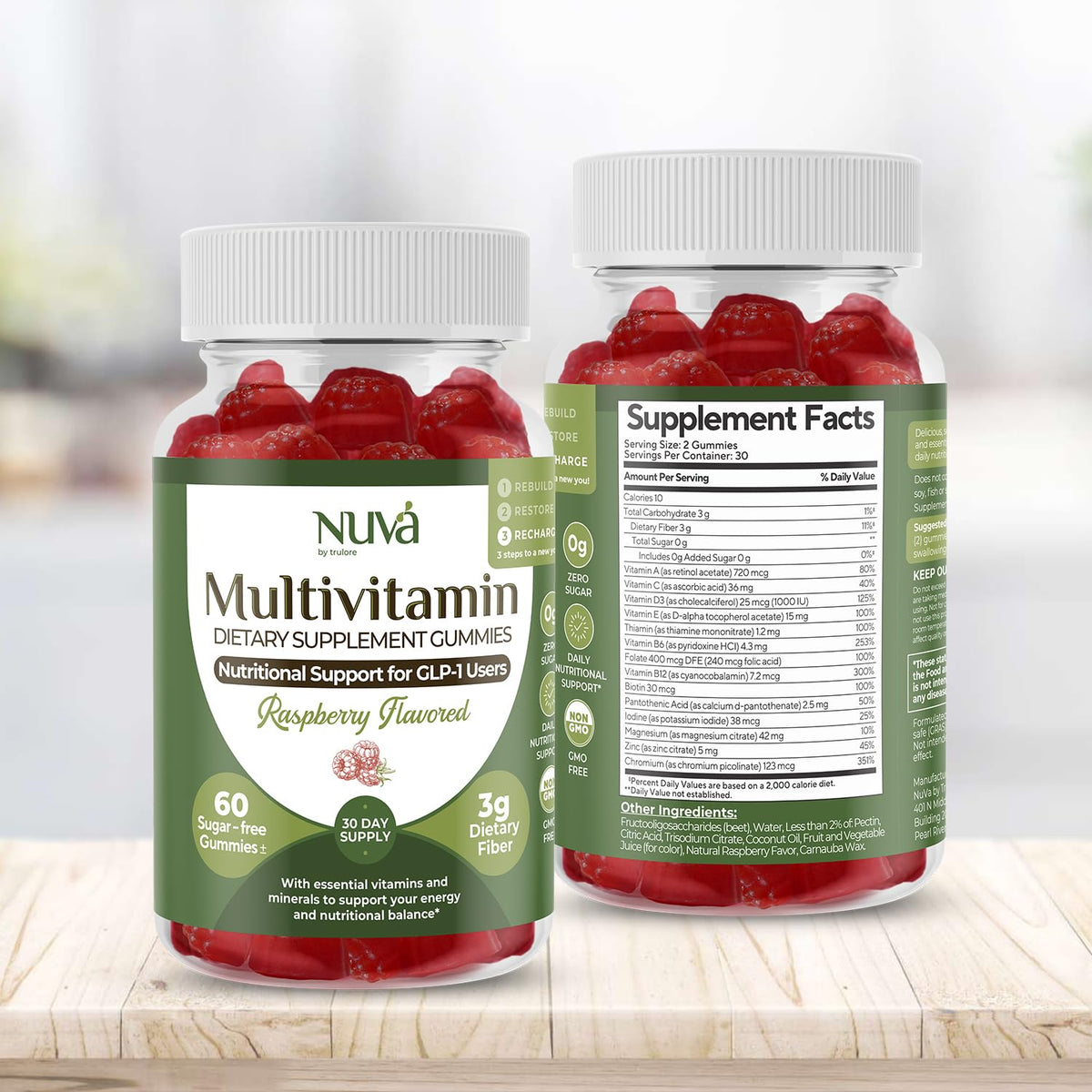 NuVa Gummies Multivitamines Adultes 60 Comprimés Framboise, utilisation quotidienne