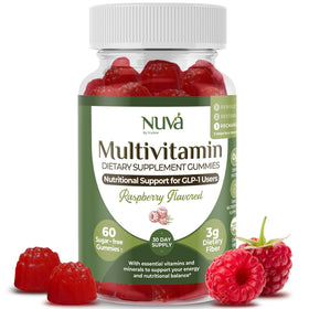 NuVa Gummies Multivitamines Adultes 60 Comprimés Framboise, vue de face