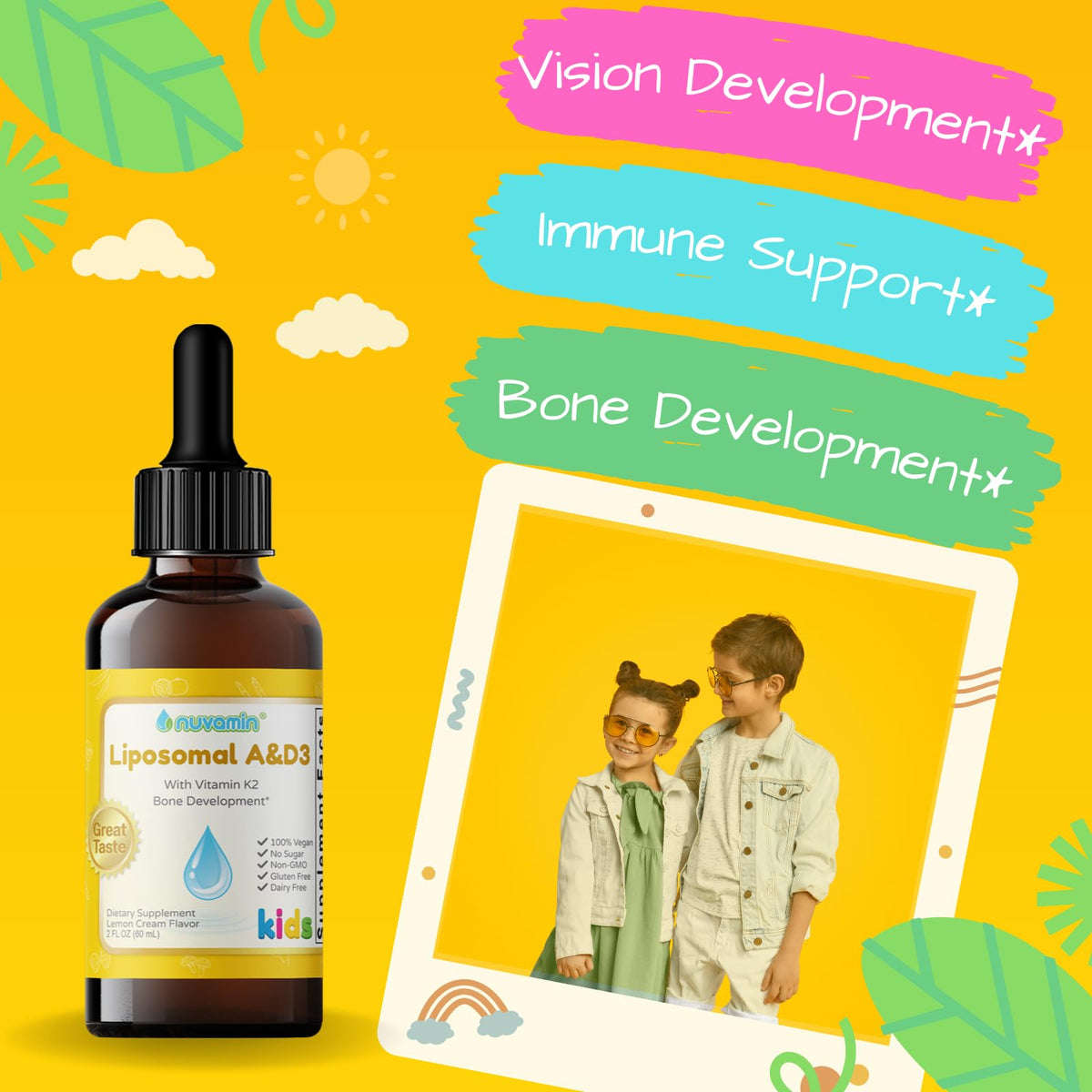 Nuvamin 60ml, gouttes au goût de citron, présentation