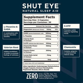 Nuvana Shut Eye boîte contenant 60 capsules