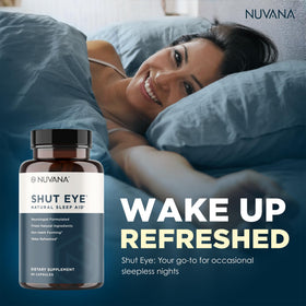 Nuvana Shut Eye étiquette avec ingrédients et dosage