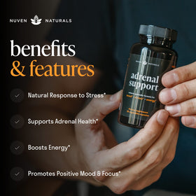 Nuven Naturals Complément Alimentaire Soutien Surrénalien 90 Capsules contenant des ingrédients naturels