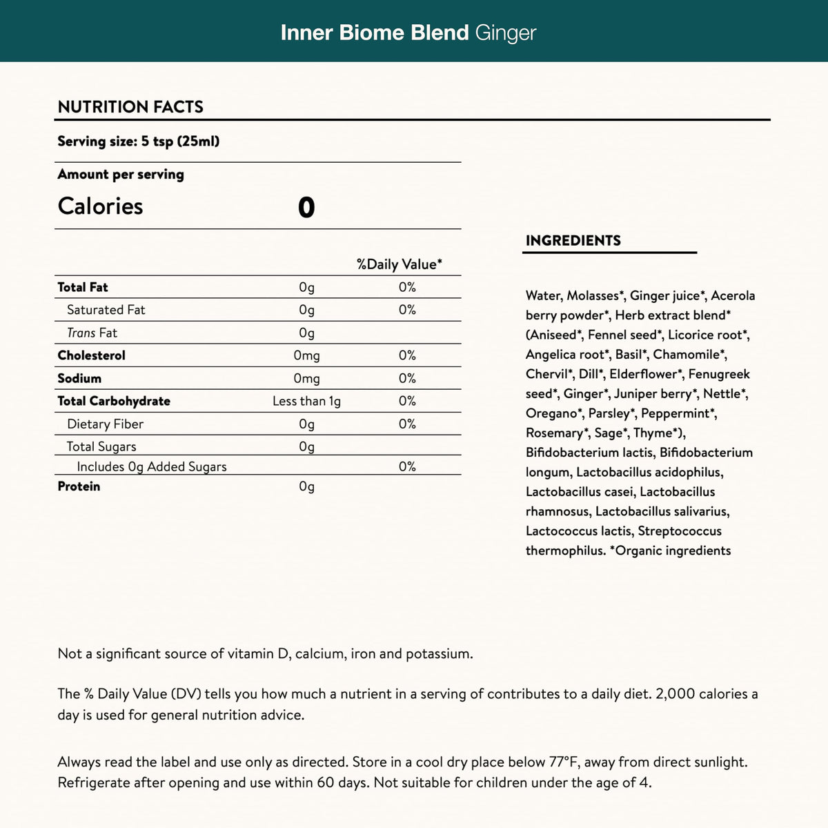 Nuzest Inner Biome Blend Probiotique Liquide 500ml en cuisine