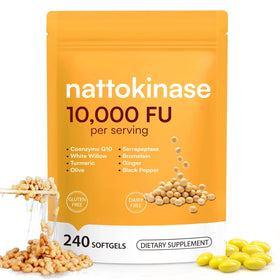 NVXNMSD Nattokinase 10 000 FU 240 gélules enrobées vue de face