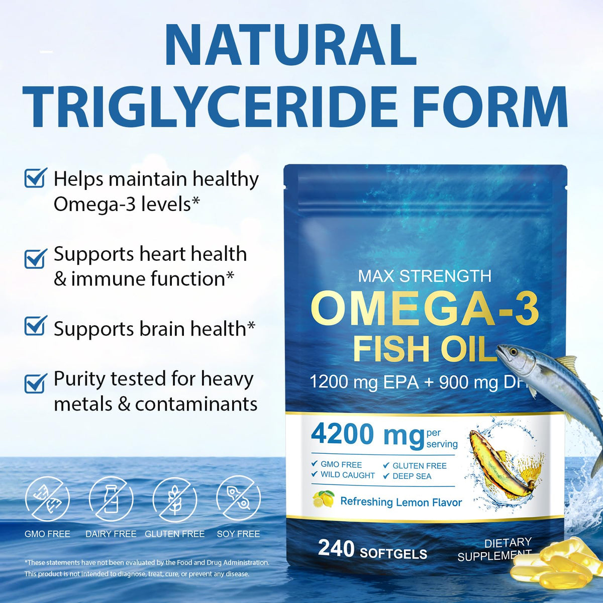 NVXNMSD Omega 3 gélules molles avec enrobage entérique et saveur citron