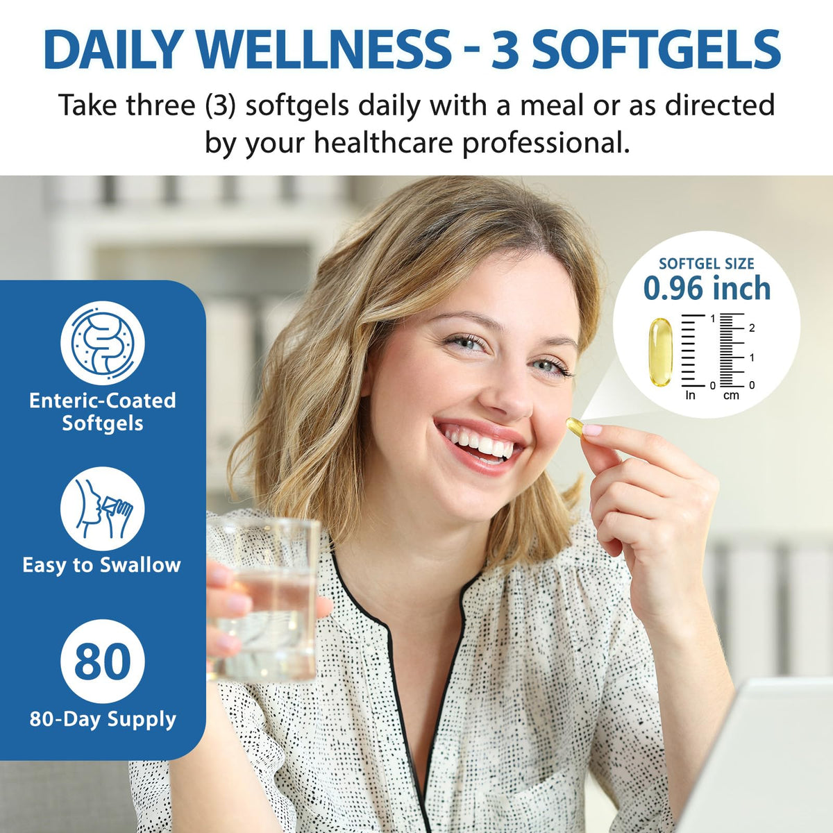 NVXNMSD Omega 3 Huile de Poisson dans un environnement de cuisine