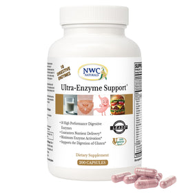 NWC Naturals Ultra-Enzyme Support 200 capsules, vue de face