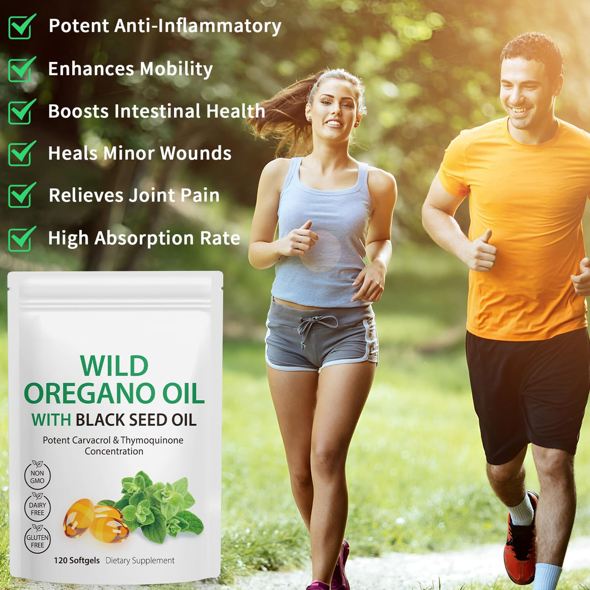Nyloriaine Huile d'Origan capsules en main