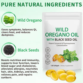 Nyloriaine Huile d'Origan capsules sur fond blanc