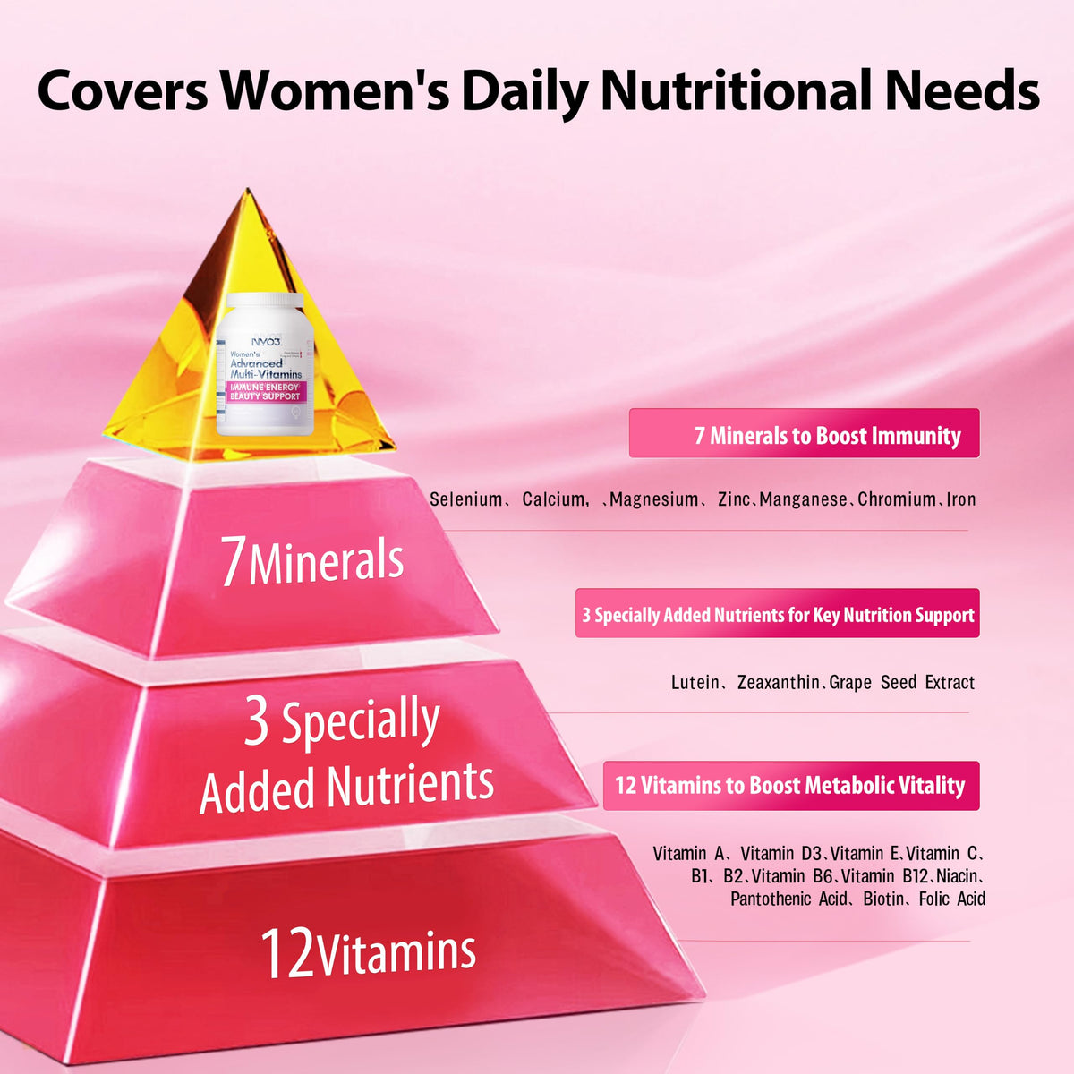 NYO3 Multivitamine Femme avec ingrédients naturels