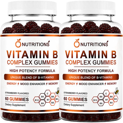 O NUTRITIONS Gummies Vitamine B Complex 120 Gummies Vegan, vue de face