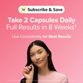 O Positiv FLO Daily Calm capsules dans un verre d'eau