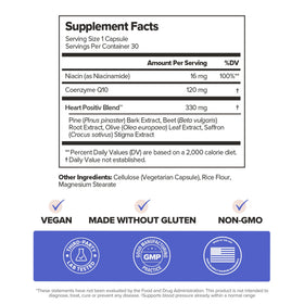 O Positiv MENO Capsules CoQ10 30 Jours - ingrédients principaux