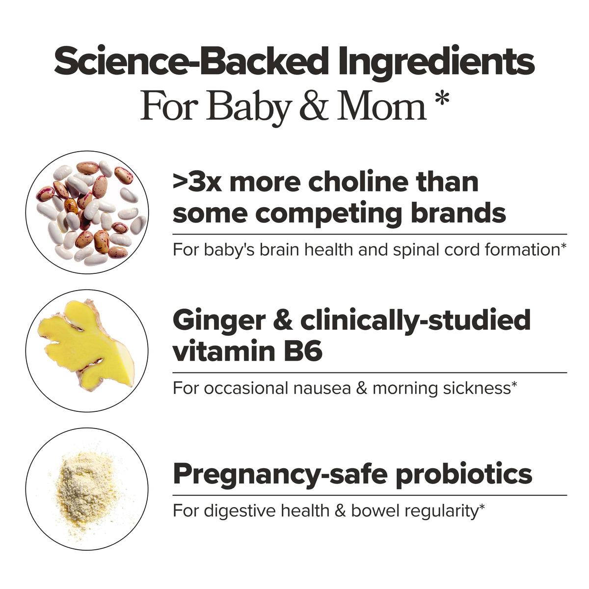 O Positiv PREGGO capsules prénatales ouvertes sur une surface