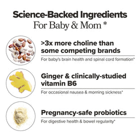 O Positiv PREGGO capsules prénatales ouvertes sur une surface