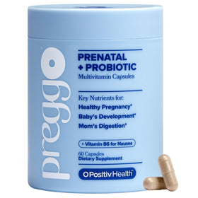 O Positiv PREGGO vitamines prénatales capsules vue de face