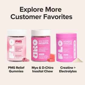 O Positiv URO Myo + D-Chiro Inositol Gummy Chew avec arrière-plan neutre