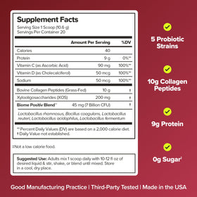 O Positiv URO Probiotic + Collagen Poudre 20 Portions à mélanger dans un verre